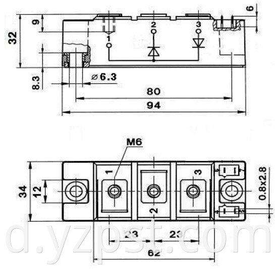 High surge capability gps rectifier diode module 20mA